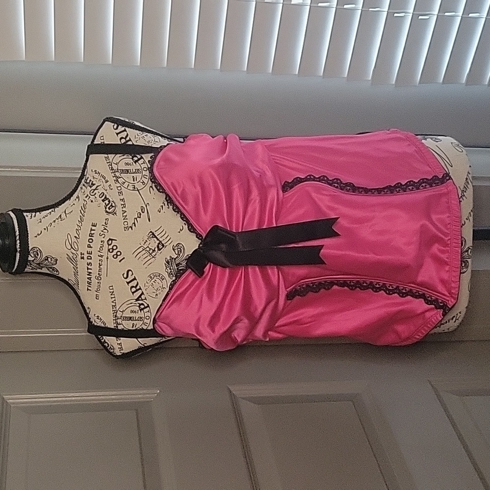 Pink & Black Cacique Corset